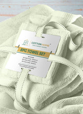 Cotton Home Ultimate Towel Collection - 8 Piece Bundle Mint - Cotton Home