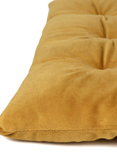 Velvet Slip Free Tufted  Chair Cushion Mustard 40x40cm - Pack of 2 - Cotton Home