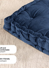 Serenity Velvet Multipurpose Seat Cushion 40x40cm  Pack of 2  Square Shape Seating - Cotton Home