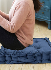 Serenity Velvet Multipurpose Seat Cushion 40x40cm  Pack of 2  Square Shape Seating - Cotton Home