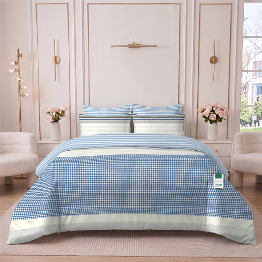 Loresa 350TC  Cotton 6-Piece Set Premium Quality King Comforter Set 220x240cm