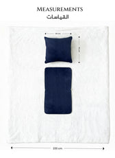 Dormella 2-in-1 Cushion with Blanket 40x40cm Cushion with 220x240cm Blanket Navy Blue