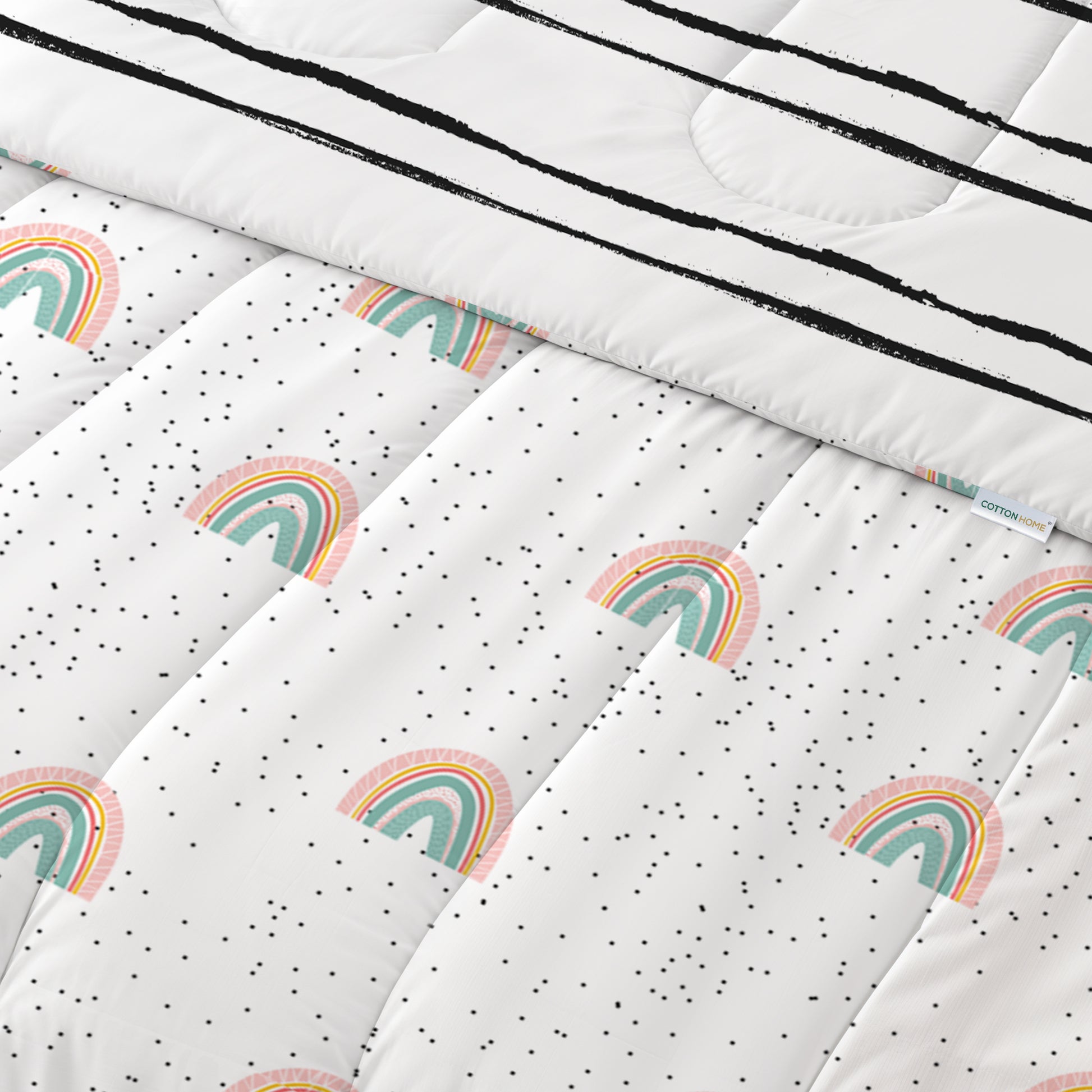 Premium Cotton 3PC Bedding Set Kids Comforter Set 135x220cm Twinkle Dots