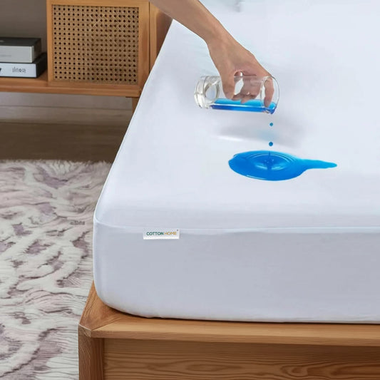 PU Laminated Waterproof Mattress Protector 150x200+35cm with Deep Pocket