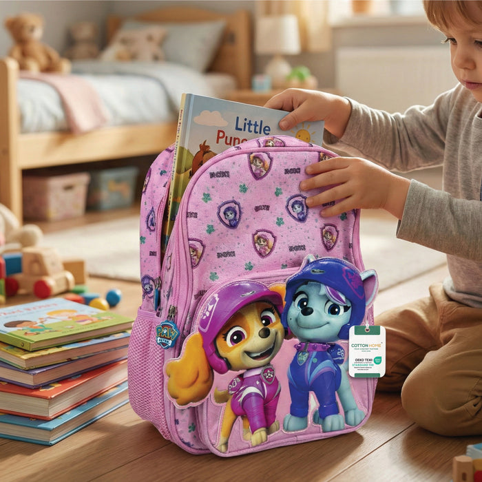 Paw Patrol Printed School Backpack for Kids – Lightweight Cartoon Character Bookbag with Large Storage Space for Boys & Girls