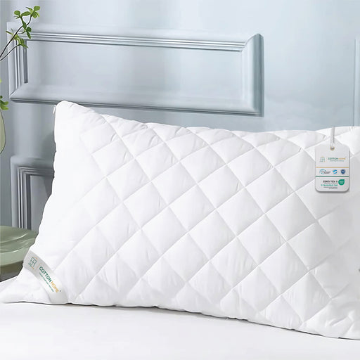 Four Seasons Quilted Pillow Bed Pillows for Sleeping Hotel Pillow White 50x75 cm Pack of 1 - Cotton Home