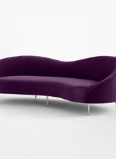 Luxe Lounge Luxurious Camel Velvet 3 Seater Sofa - 241cm Chic & Comfortable Lounge Seating - Cotton Home