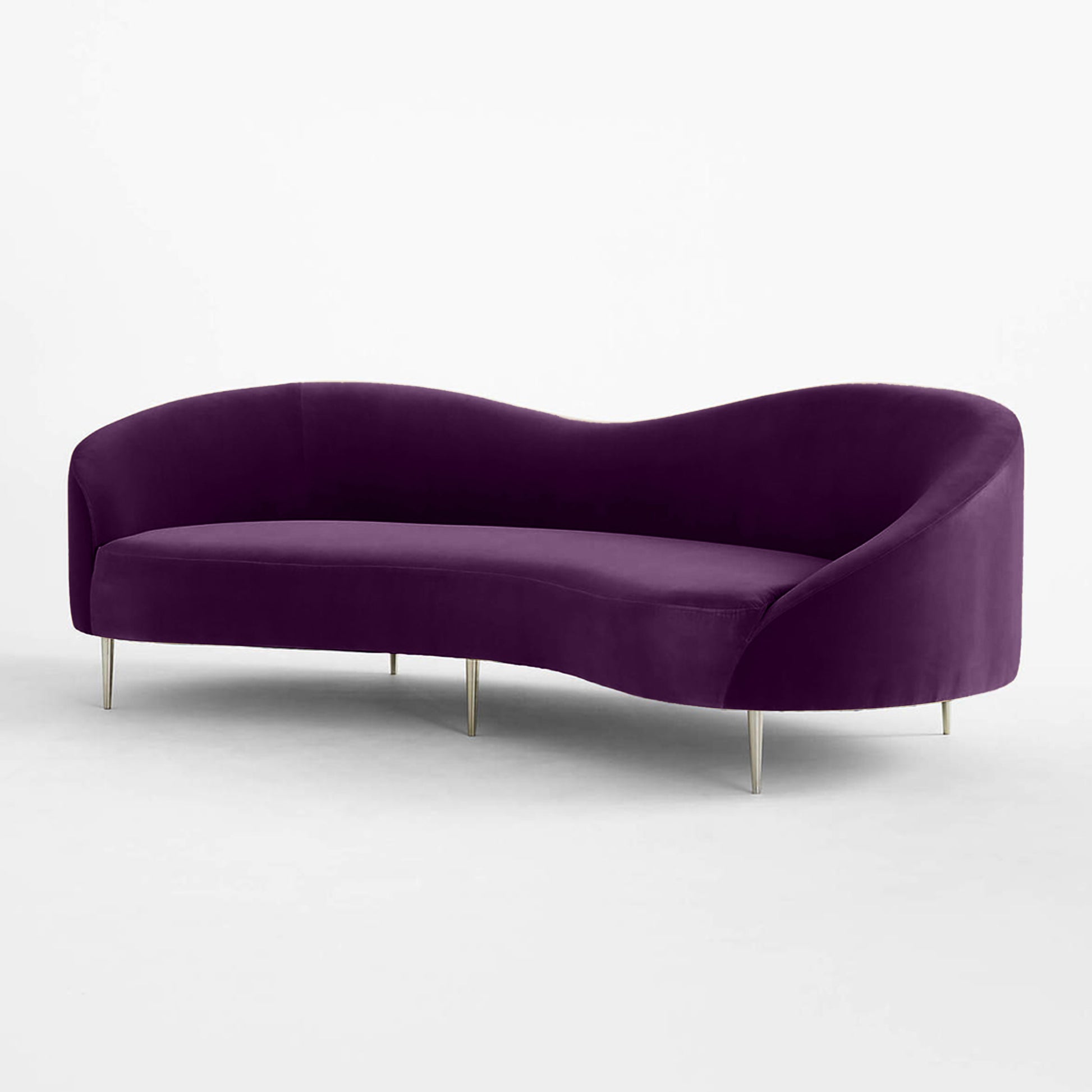 Luxe Lounge Luxurious Camel Velvet 3 Seater Sofa - 241cm Chic & Comfortable Lounge Seating - Cotton Home