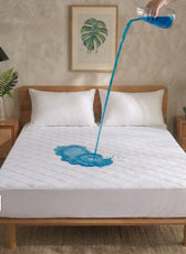 Quilted Thickened Waterproof Double Mattress Protector - 140x200+35cm