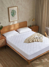 Quilted Thickened Waterproof Double Mattress Protector - 140x200+35cm