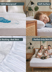Quilted Thickened Waterproof Double Mattress Protector - 140x200+35cm
