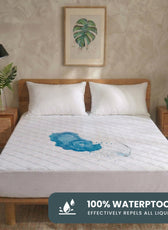 Quilted Thickened Waterproof Double Mattress Protector - 140x200+35cm
