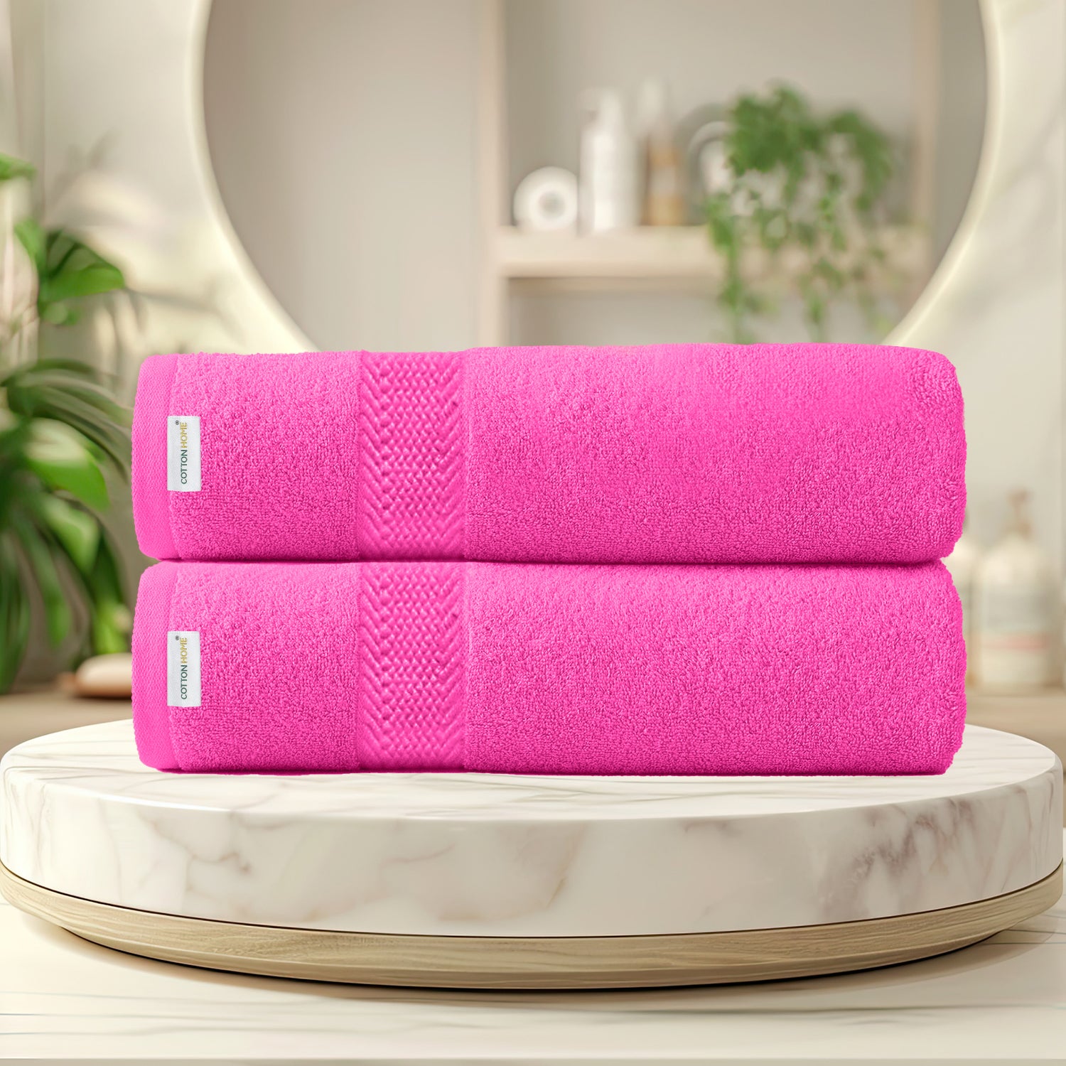 Cotton Bath Sheet 100x150 CM 2 Piece Set-Soft Feel, Quick Dry, Highly Absorbent Durable Towels - Cotton Home
