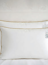 Royal Angler Side Sleeper Premium High Quality Luxury Egyptian Cotton Pack of 2 Pillow 50x75cm Suitable with Gold Piping for Durability 1200 - Cotton Home