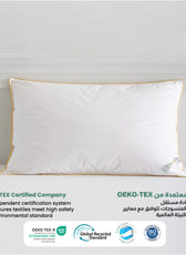 Royal Angler Side Sleeper Premium High Quality Luxury Egyptian Cotton Pillow 50x75cm Suitable with Gold Piping for Durability - Cotton Home