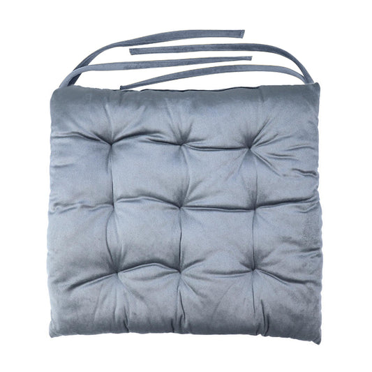 Velvet Slip Free Tufted  Chair Cushion Silver 40x40cm - Pack of 2 - Cotton Home