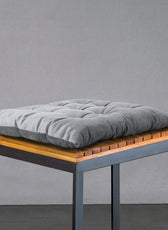 Velvet Slip Free Tufted  Chair Cushion Silver 40x40cm - Pack of 2 - Cotton Home