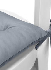 Velvet Slip Free Tufted  Chair Cushion Silver 40x40cm - Pack of 4 - Cotton Home