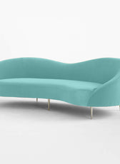 Luxe Lounge Luxurious Camel Velvet 3 Seater Sofa - 241cm Chic & Comfortable Lounge Seating - Cotton Home