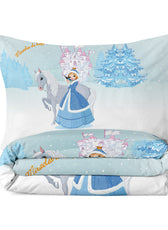 Kids Duvet Cover Set 3 Pcs - Snow Princes Print | 135x220cm | Microfiber | Cotton Home - Cotton Home
