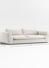 Italian Pearl Design 2-Seater Sofa – Elegant Pearl Fabric Upholstery, Premium Comfort & Style - Cotton Home