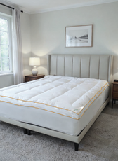 Royal Angler Mattress Topper 160X200 Premium Cotton 300TC with Fitted Sheet Style