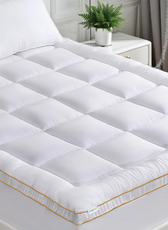 Royal Angler Mattress Topper 160X200 Premium Cotton 300TC with Fitted Sheet Style