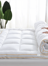 Royal Angler Mattress Topper 160X200 Premium Cotton 300TC with Fitted Sheet Style