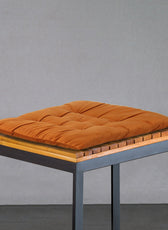 Velvet Slip Free Tufted  Chair Cushion Tan 40x40cm - Pack of 4 - Cotton Home