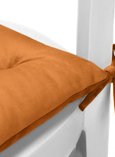 Velvet Slip Free Tufted  Chair Cushion Tan 40x40cm - Cotton Home