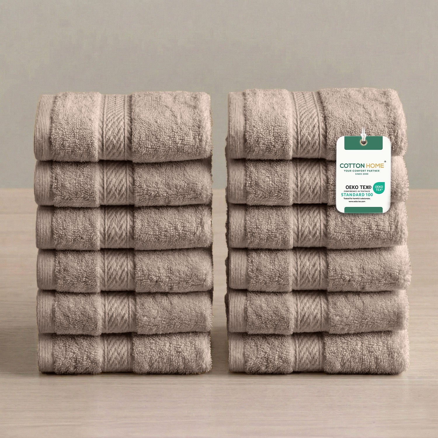 Cotton Face Towel 30x30 CM 12 Piece Set-Soft Feel, Quick Dry, Highly Absorbent Durable Towels