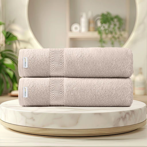Cotton Bath Sheet 100x150 CM 2 Piece Set-Soft Feel, Quick Dry, Highly Absorbent Durable Towels - Cotton Home