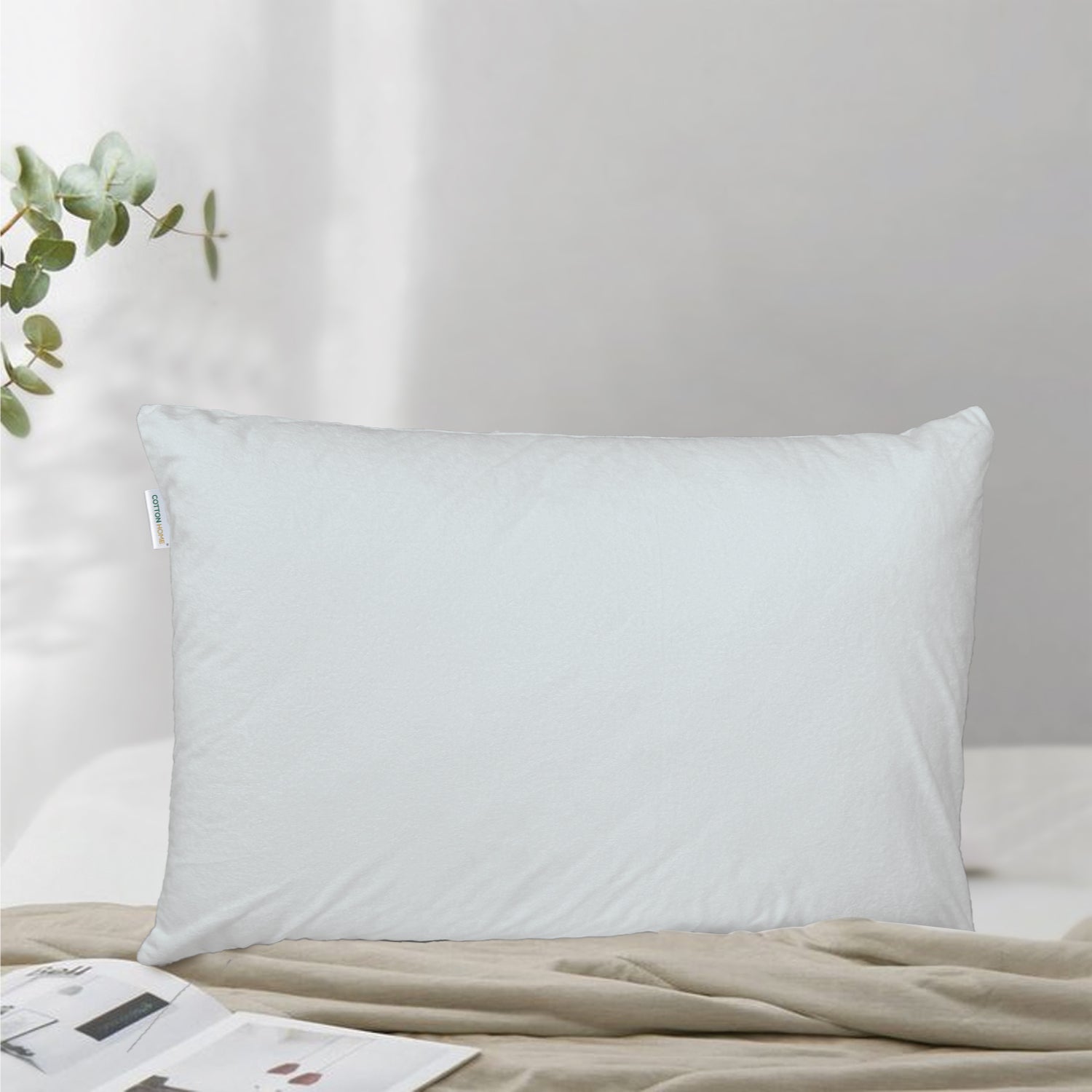 Terry Waterproof Pillow Protector 50 X 75 CM - 2Piece, White