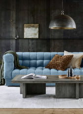 Sunny Velvet 3-Seater Tufted Sofa - 239cm Luxurious Comfort & Style - Cotton Home