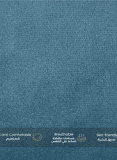 Serenity Velvet Pregnancy Pillow U-Shape Full Body Pillow  With Removable Cover Teal - Cotton Home