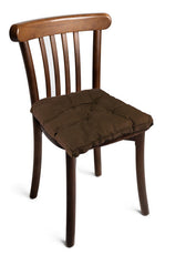 Premium Brown Chair Pads with Ties suitable for Dining Room For Indoor Outdoor Garden Patio Kitchen Office Chairs - Cotton Home