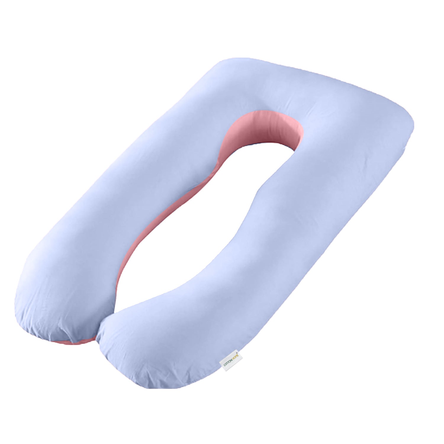 Four Seasons Dual Pregnancy Pillow U Shaped Full Body Maternity Pillow 80x130cm Pink and Blue - Cotton Home