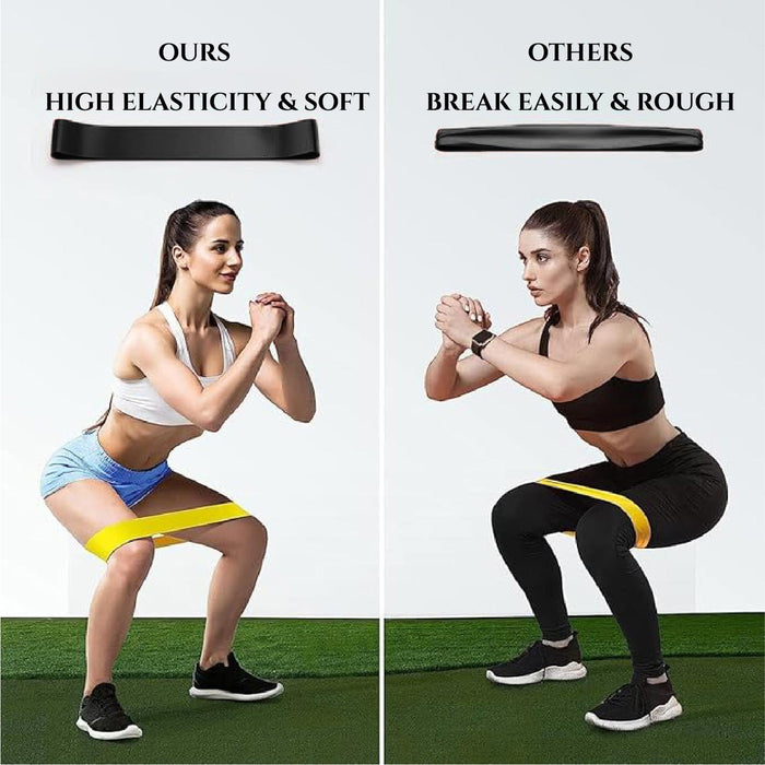 Exercise Resistance Bands Set – Pack of 5 Multi-Level Workout Loops for Strength & Flexibility