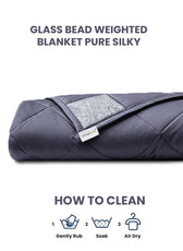 Premium Cotton Weighted Blanket with Glass Beed 6.8kg 150cm x 200cm Grey