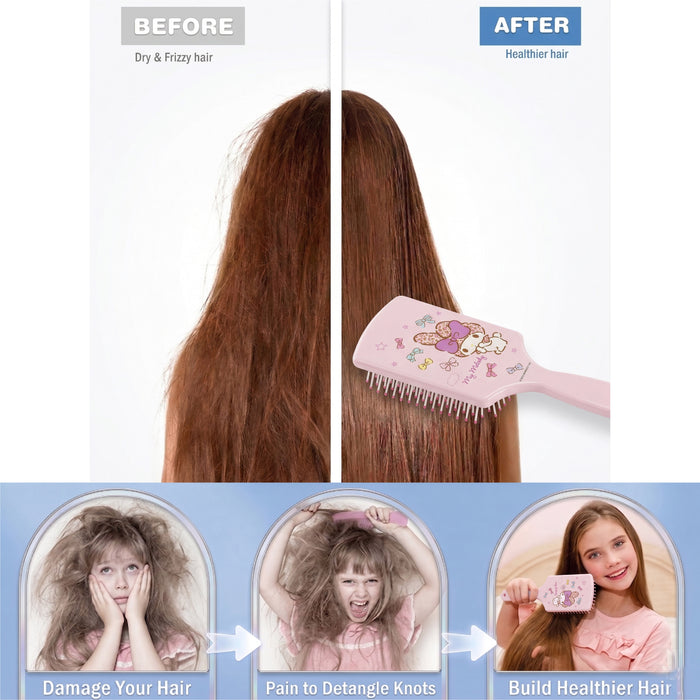 My Melody Hair Accessories Set Pack of 3 hair Brush and scrunchies set