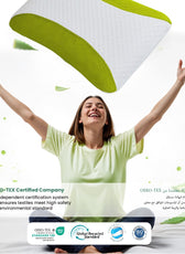 Aroma Aloe Vera Infused Ergonomic Memory Foam Pillow - Cotton Home