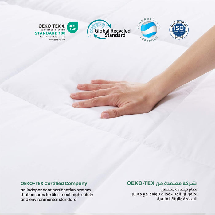 Royal Angular White Egyptian Cotton Duvet 240x260cm