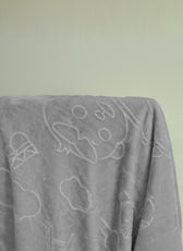 Ultra-Soft Embossed Baby Blanket – Lightweight, Cozy & Plush 140x110cm, Grey