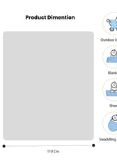 Ultra-Soft Embossed Baby Blanket – Lightweight, Cozy & Plush 140x110cm, Grey