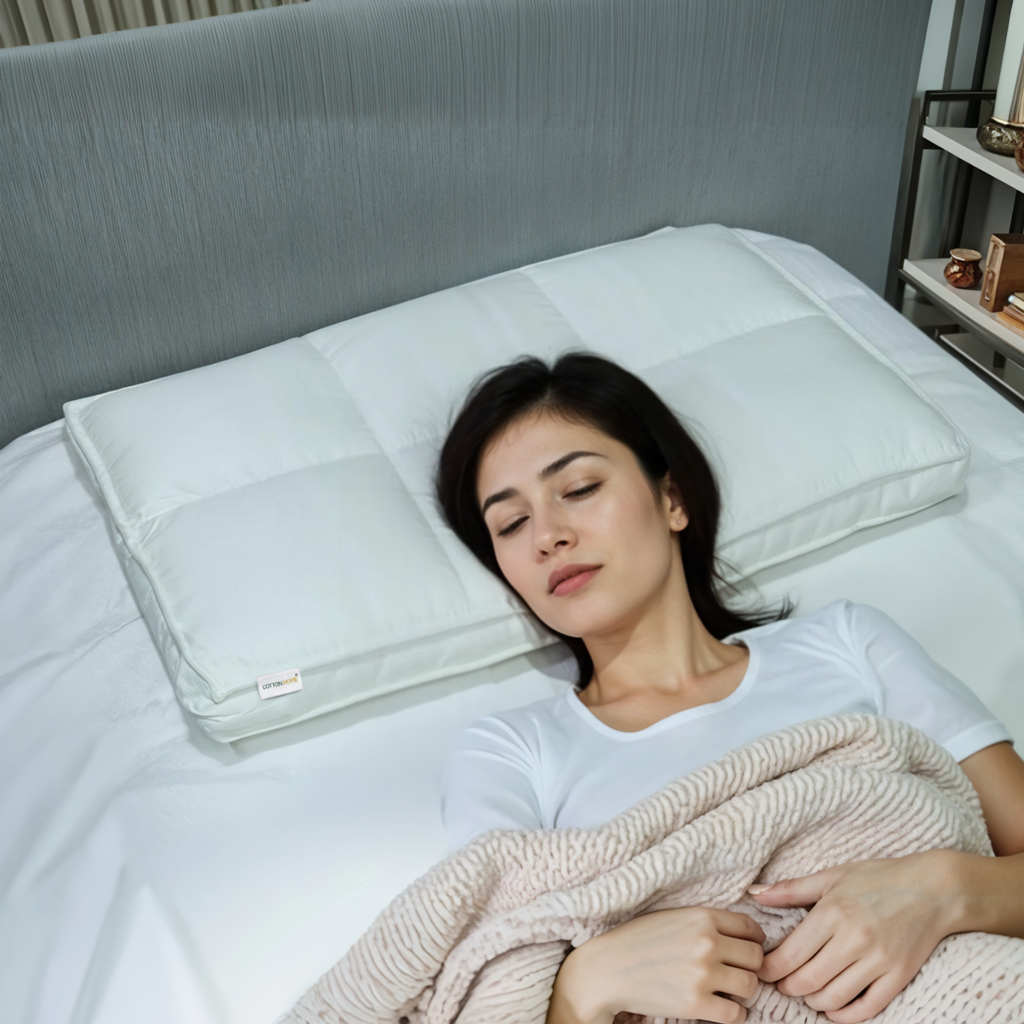 Charlotte Pillow Premium Down proof Cotton Pillow 50x75 cm Medium Soft Support for Neck & Head Pain Relief