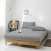 High Quality Grey Cotton Jersey Double 3 Piece Fitted Sheet Set 120x200+30cm with Deep Pockets and 2 Pillow Case - Cotton Home