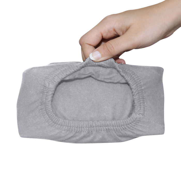 High Quality Grey Cotton Jersey King 3 Piece Fitted Sheet Set 200x200+30cm with Deep Pockets and 2 Pillow Case - Cotton Home