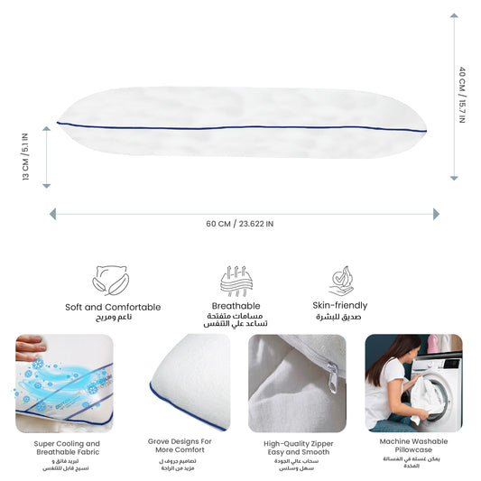 Ice Cool Gel Ergonomic Memory Foam Pillow - Cotton Home