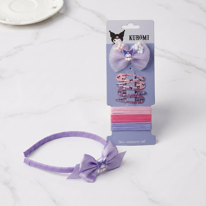 Kuromi Theme Hair Accessories Set – Pack of 24 Purple
