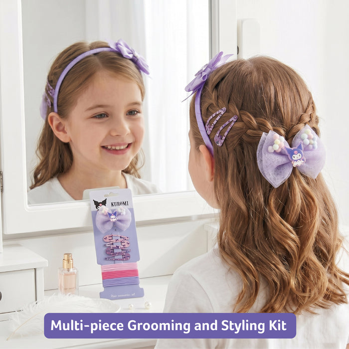 Kuromi Theme Hair Accessories Set – Pack of 24 Purple